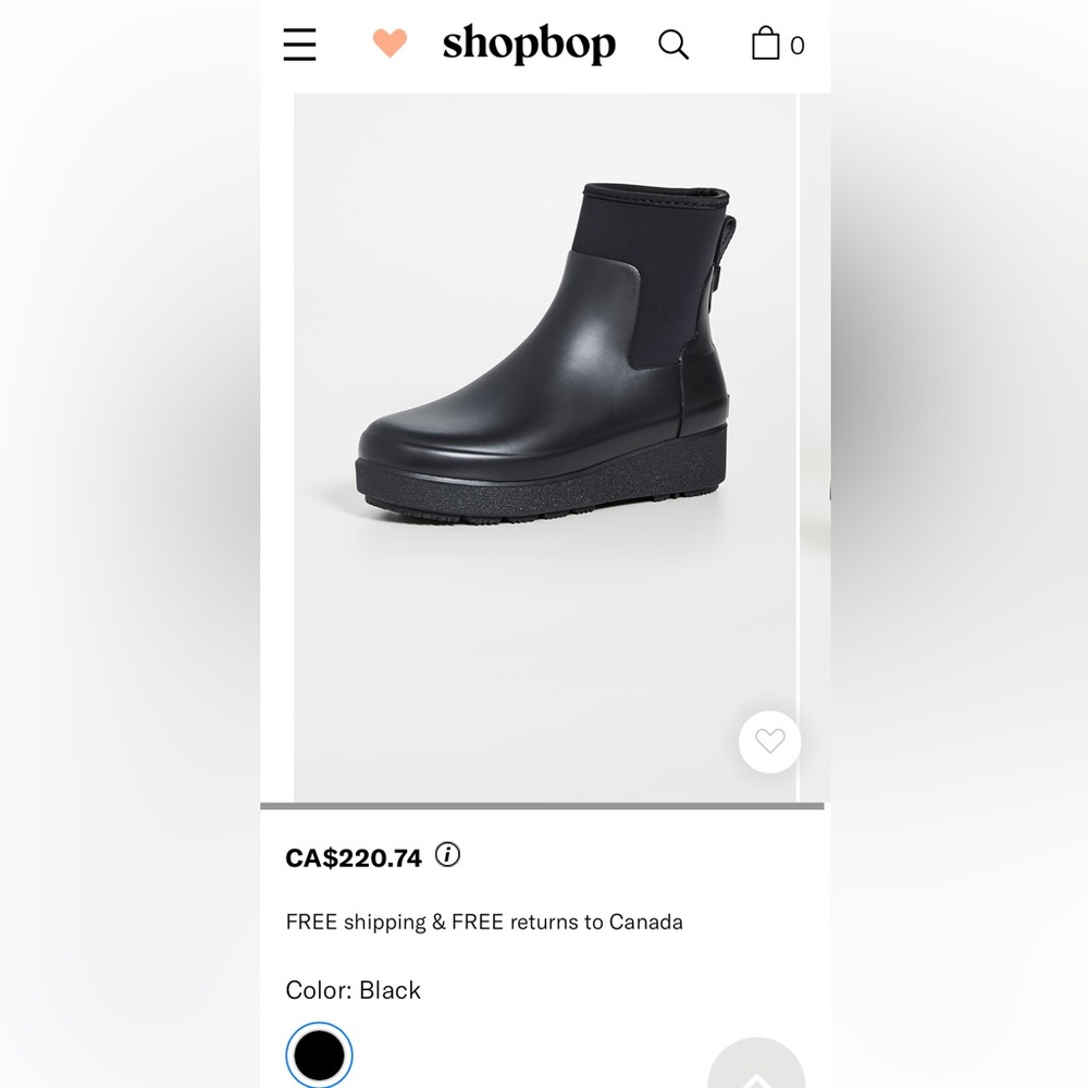 Hunter Refined Creeper  Neo Chelsea Size 10W